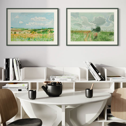 Authorised David Hockney Poster | “Looking Towards Huggate”