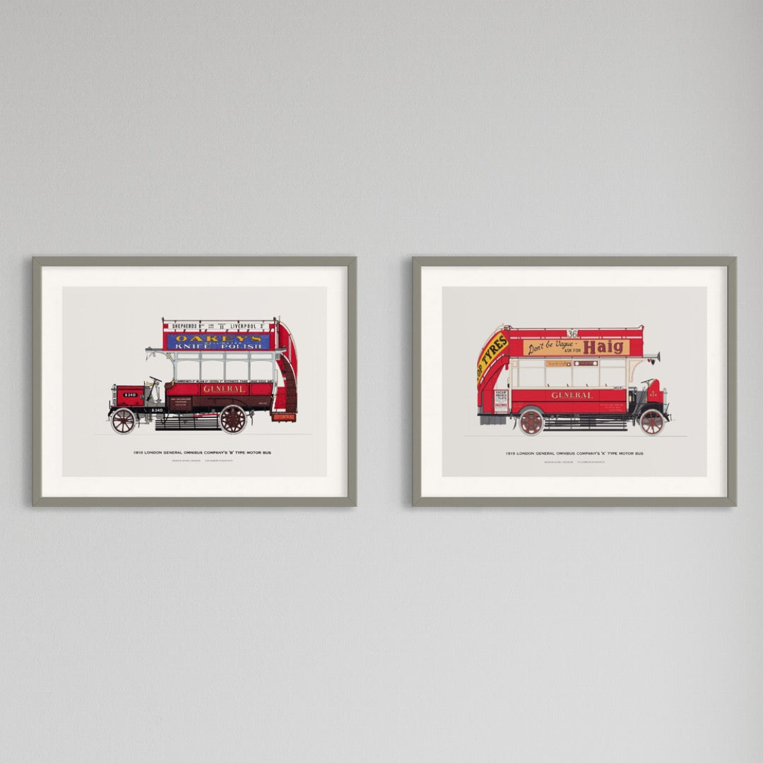 Vintage Classic Bus Prints