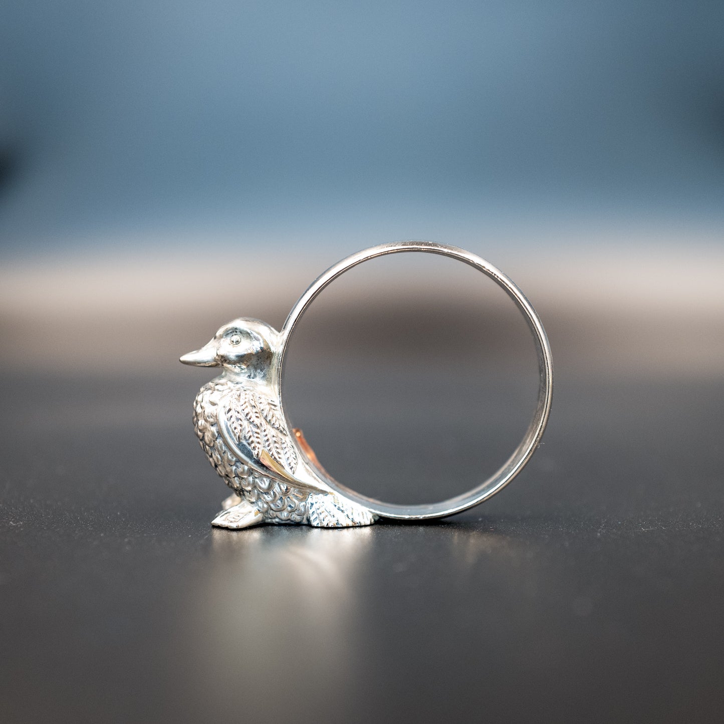 Vintage French Silver-Plated Duck Napkin Rings | Set of 6 | Ideal for Special Occasions