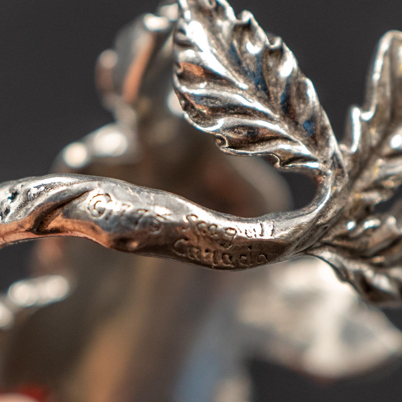 Timeless Vintage Pewter Napkin Rings | Floral Rose and Leaf Design | Set of 8