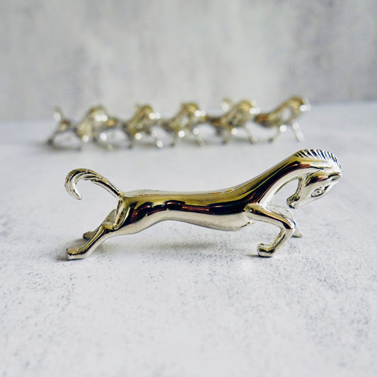 Vintage Chopstick Holders / Cutlery Rests | Race Horses | Set of 6