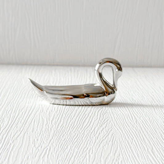 Delightful Vintage Chopstick Holders/Knife Rests | Silver Swans 2 | Set of 6