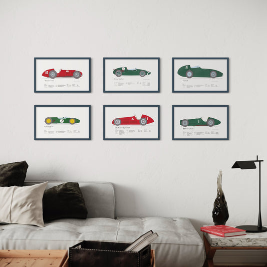 Vintage Race Car Plated Print