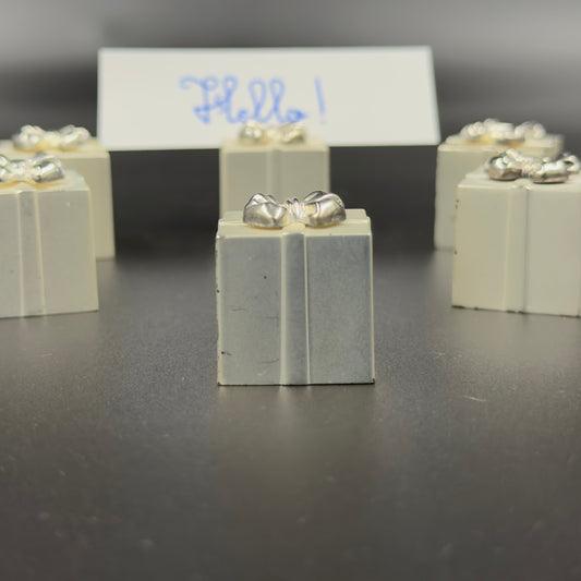 Vintage Silver-Plated Place Card Holders | Gift Box with Bow | Set of 6