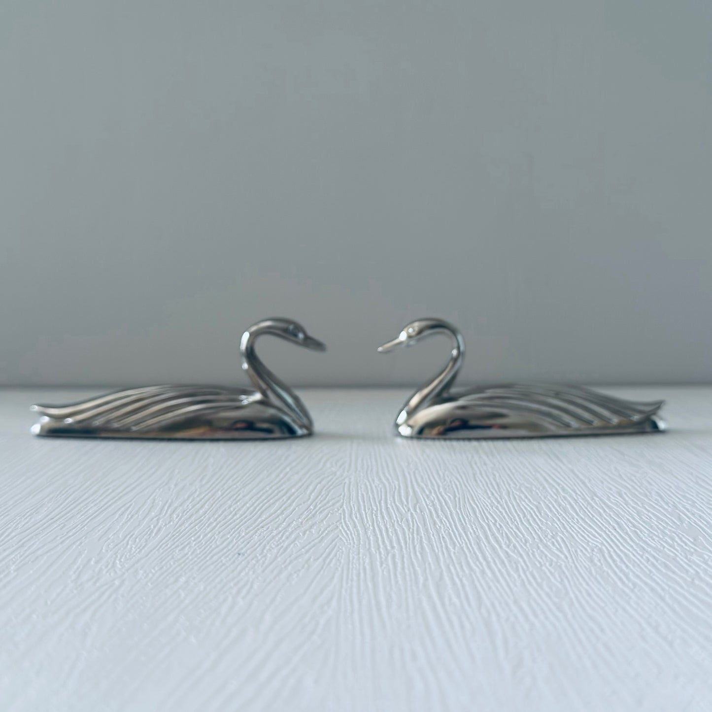 Vintage Chopstick Holders/Knife Rests | Silver Swans 1 | Set of 6