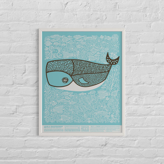 Contemporary Whale Vintage Promotional Poster