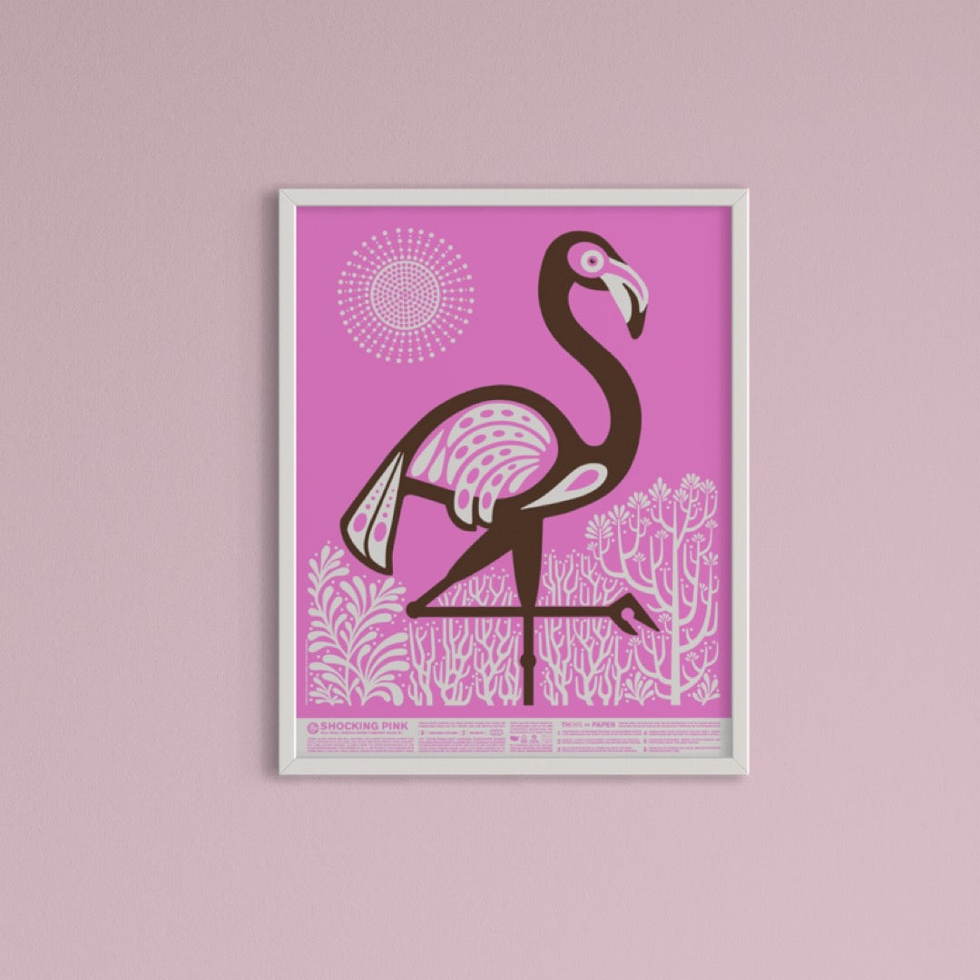 Contemporary Flamingo Vintage Promotional Poster