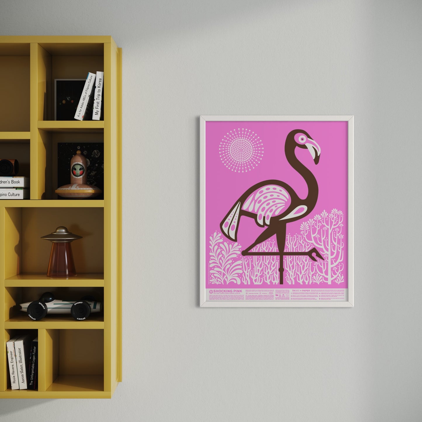 Contemporary Flamingo Vintage Promotional Poster