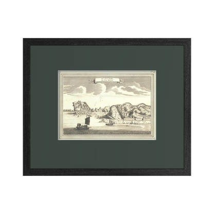 Antique 1740s Copperplate Engraving | Hu Kcu Hyen | Jacob van der Schley after Johan Nieuhof