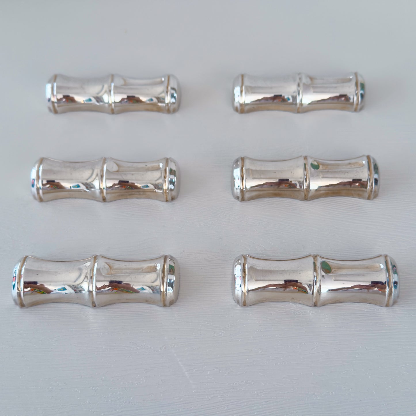 Vintage Chopstick Holders/Knife Rests | Bamboo | Set of Six