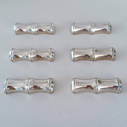 Vintage Chopstick Holders/Knife Rests | Bamboo | Set of Six