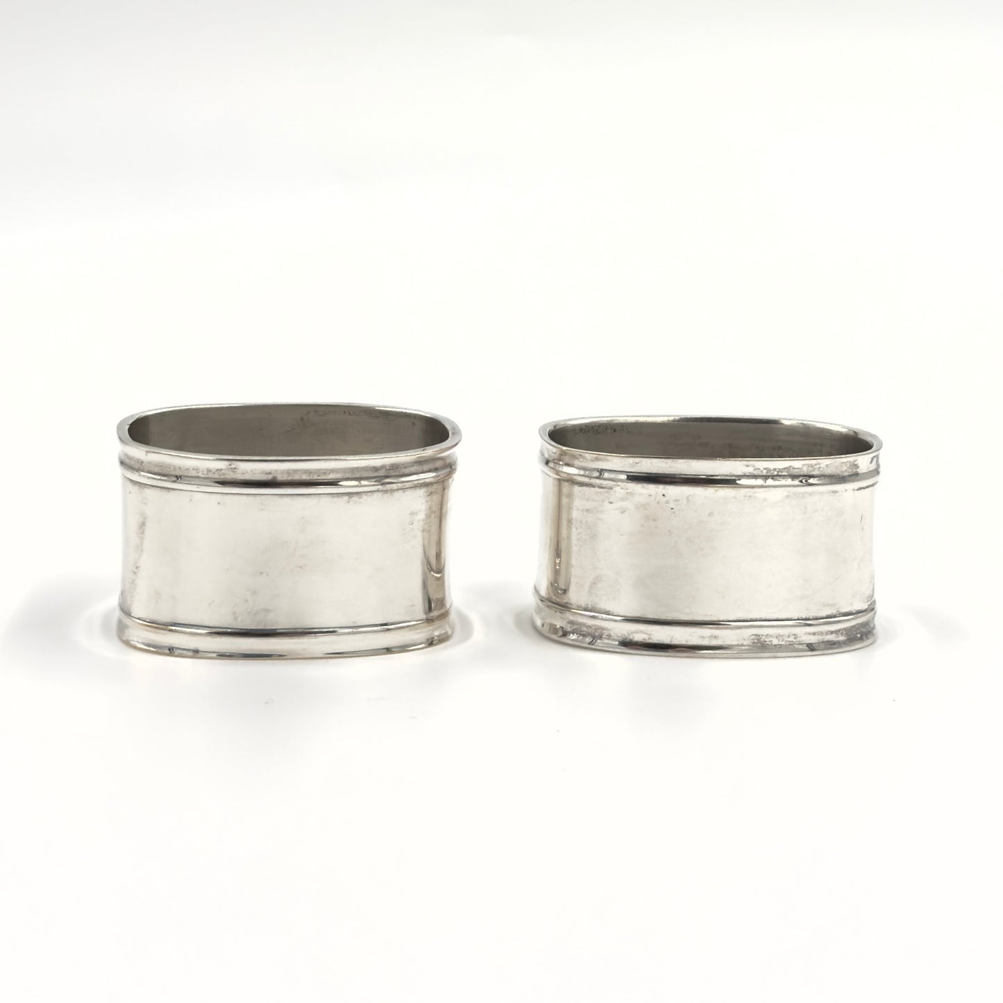 Vintage 1990s Art Deco-Style Silver-Plated Napkin Ring | "Monsieur" & "Madame" | Sold Individually