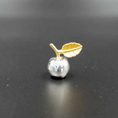 Vintage 1970s Place Card Holders | Apples with Gold Leaf Detailing | Set of 6