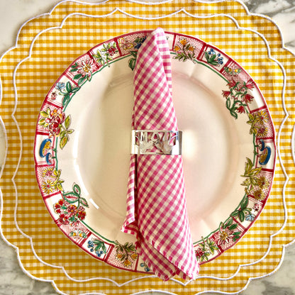 Vintage Mid-20th Century Art Deco Napkin Rings | "Toi" and "Moi" | Set of 2