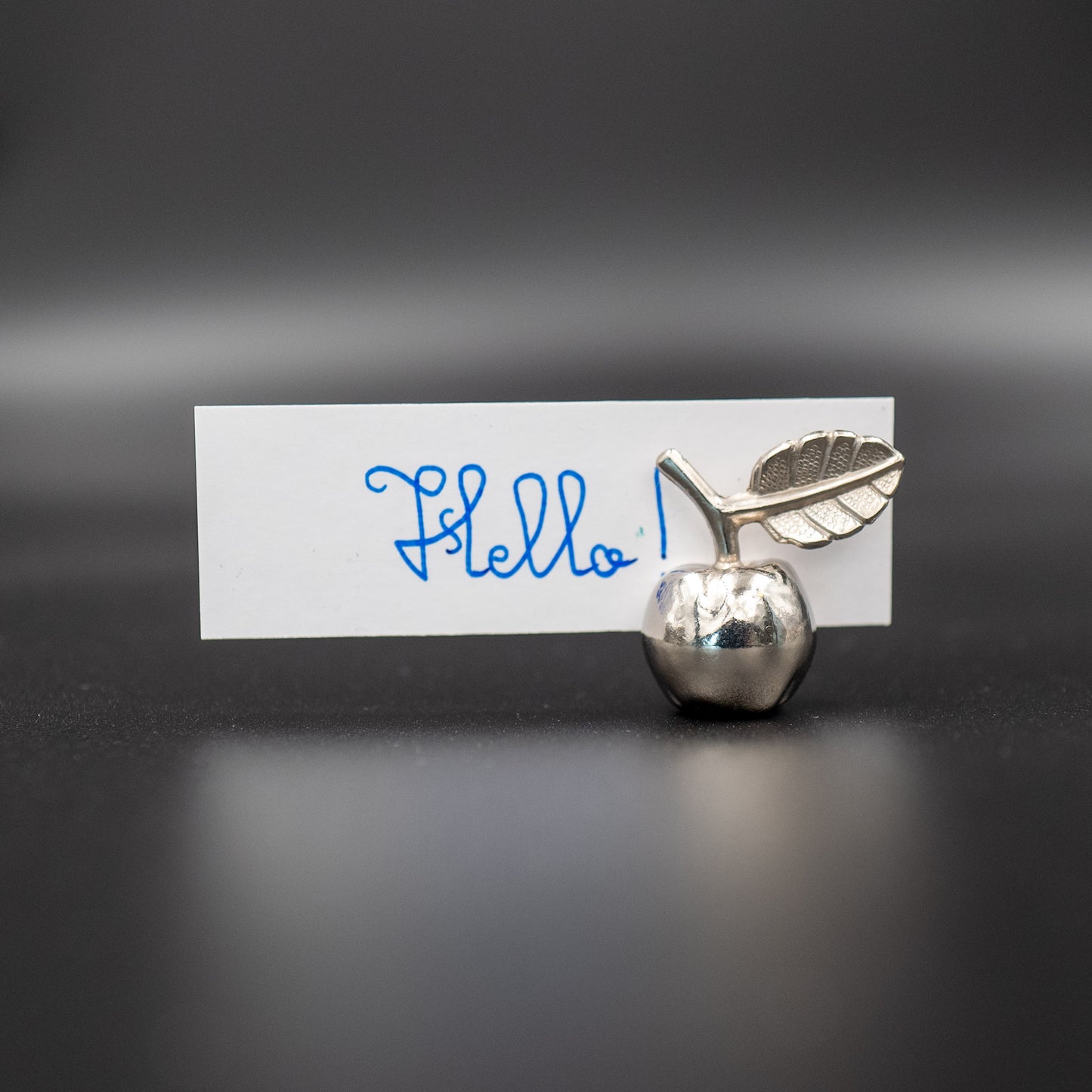 Stylish Vintage Metal Place Card Holders | Apples | Set of 6