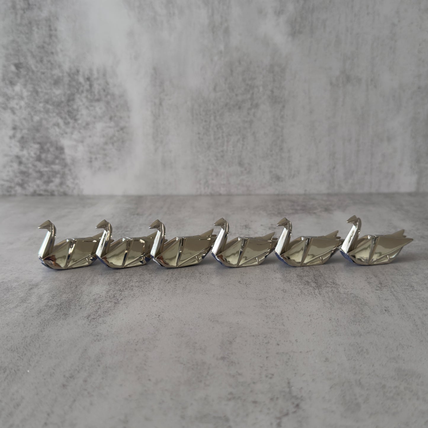 Vintage Place Card Holders | Origami Swans | Set of Six