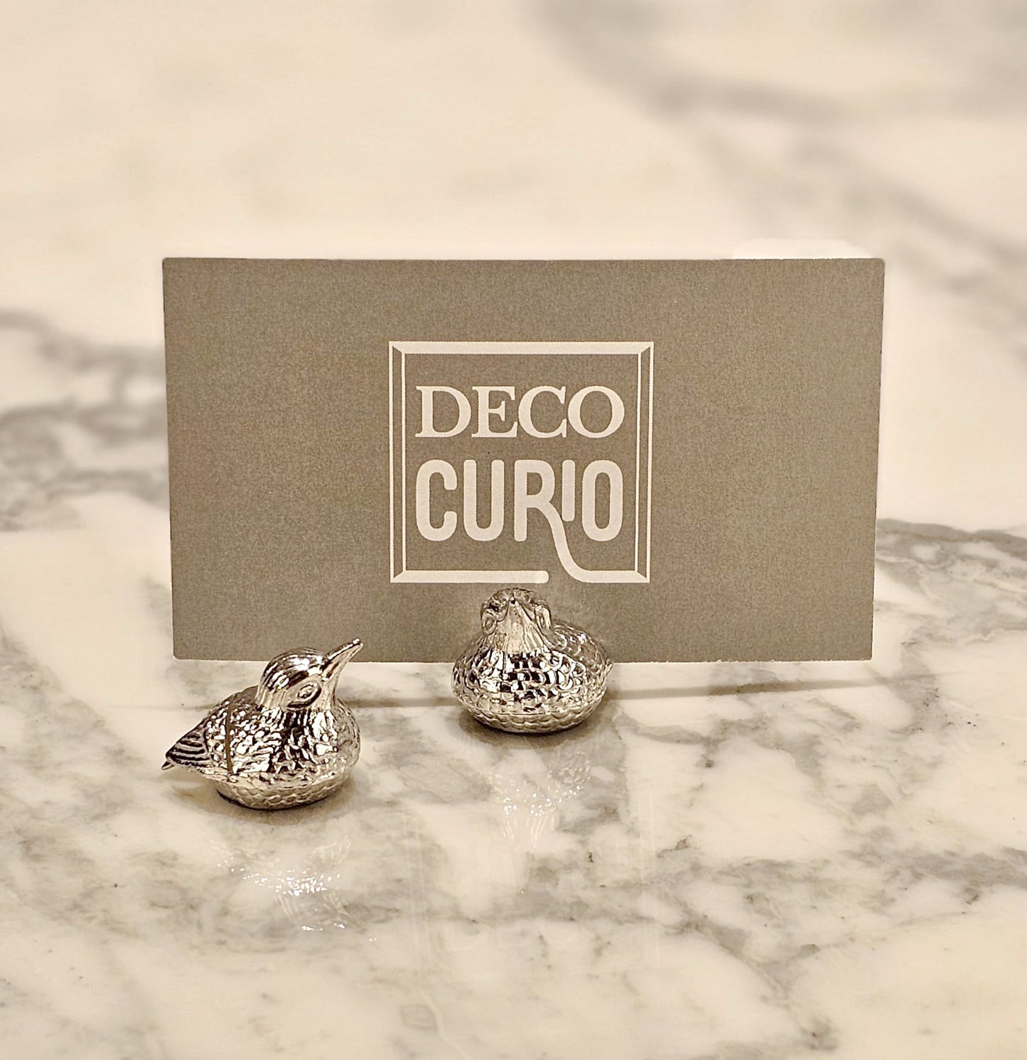 SOLD Vintage Place Card Holders Quails