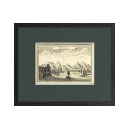 Antique 1740s Copperplate Engraving | Cité de Nang Hyong Fu | Jacob van der Schley after Johan Nieuhof