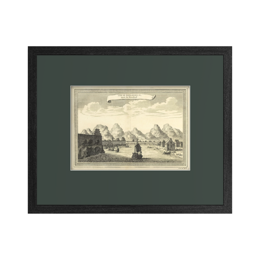 Antique 1740s Copperplate Engraving | Cité de Nang Hyong Fu | Jacob van der Schley after Johan Nieuhof
