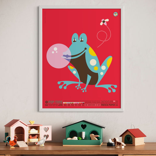 Contemporary Frog Vintage Promotional Poster