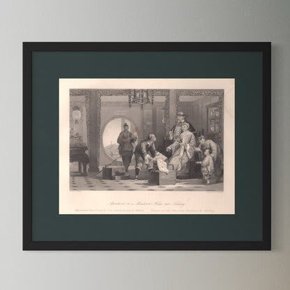 Antique 1840s Steel Engraving | Apartment in a Mandarin’s House, near Nanking | Thomas Allom