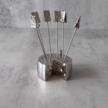 Vintage Cocktail Picks | Cheese | Stand with Six Picks
