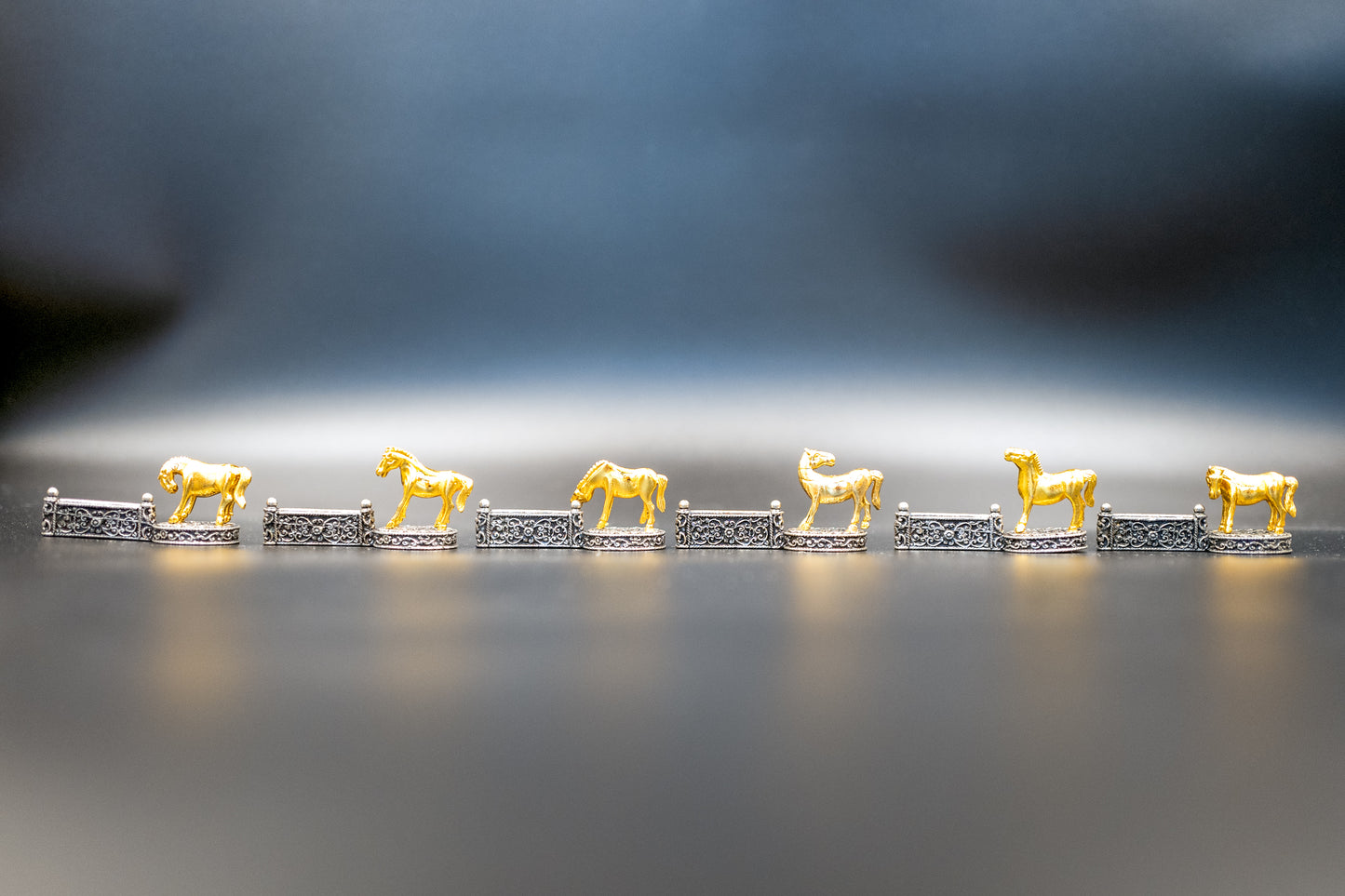 Vintage Chopstick Holders / Cutlery Rests | Showjumping Horses | Set of 6
