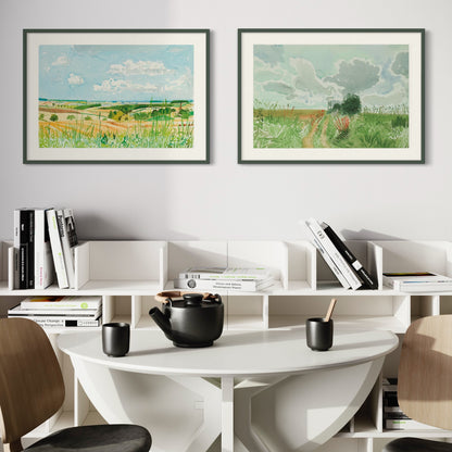 Authorised David Hockney Poster | “Cart Track and Pylon”