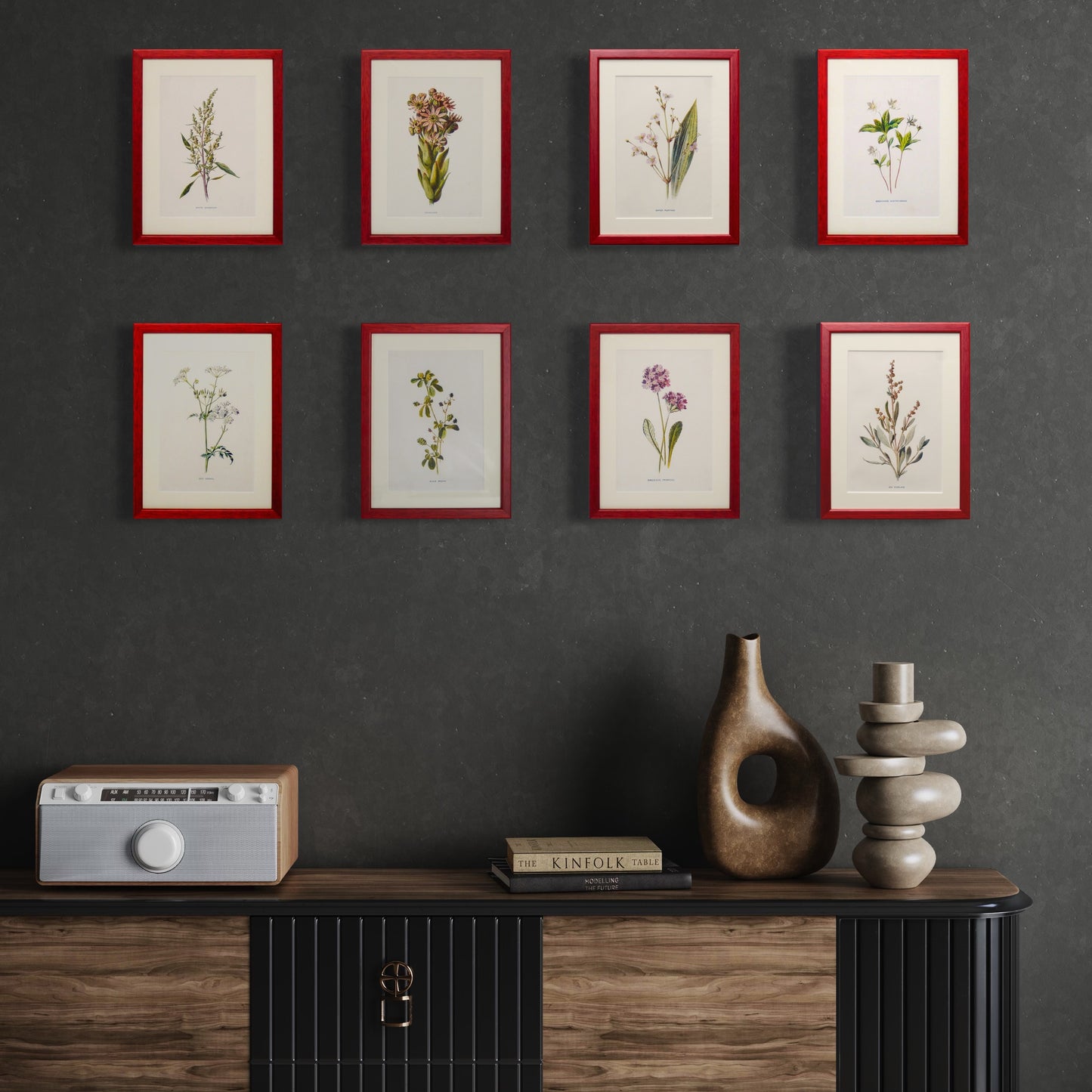 Original Red Antique Botanicals