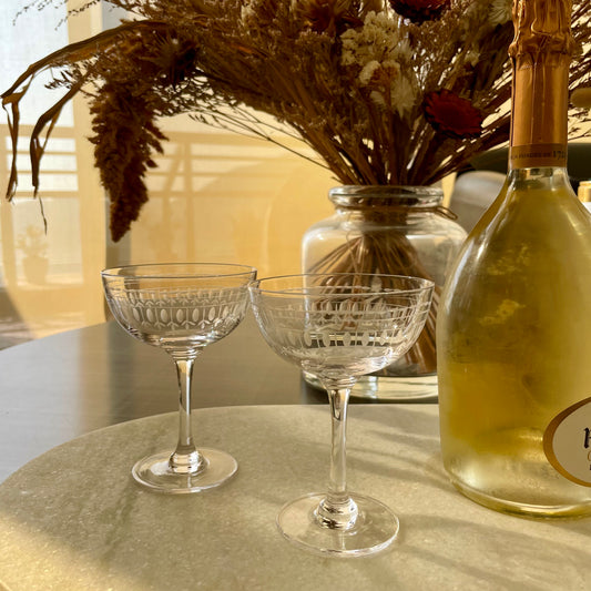 Crystal Champagne Saucers