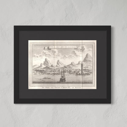 Antique 1740s Copperplate Engraving | Cité de Chau Cheu Fu | Jacob van der Schley after Johan Nieuhof