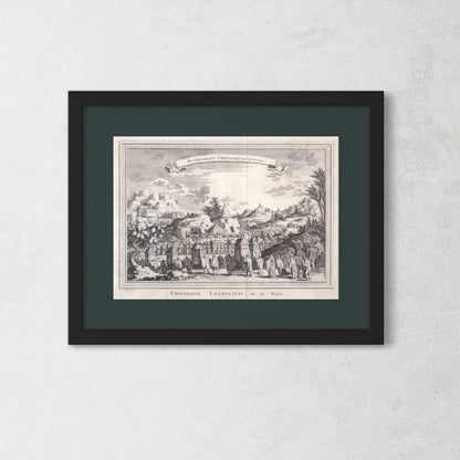 Antique 1740s Copperplate Engraving | Funerailles Chinoises | Jacob van der Schley after Johan Nieuhof