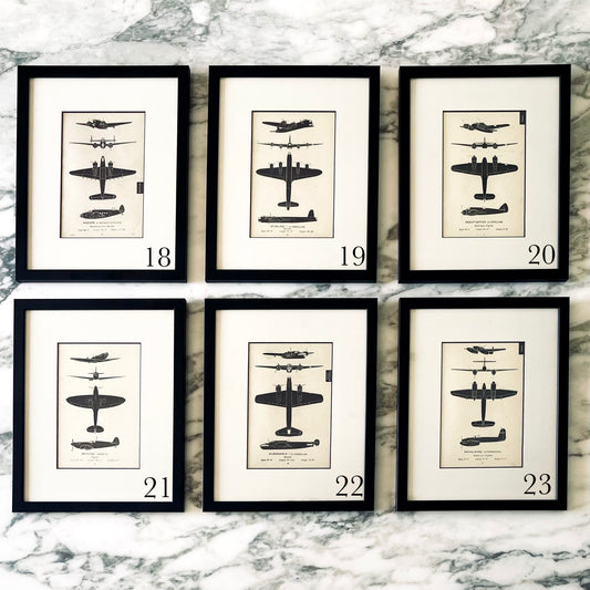 Original Vintage Aeroplane Silhouettes